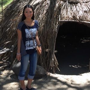 Bobeau NYC striped tunic top